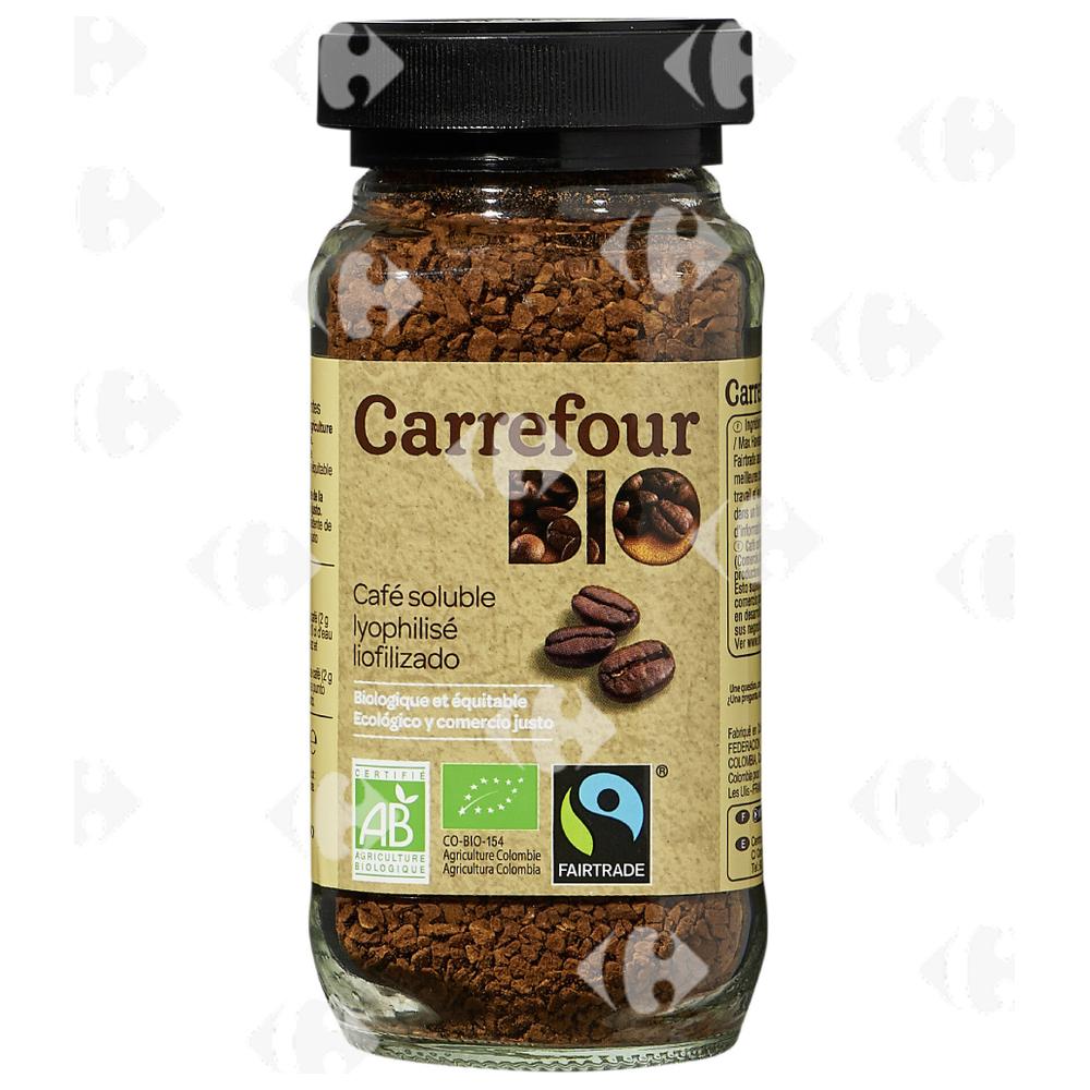 [531105] Café Colombie Soluble Lyophilisé Carrefour Bio 100g