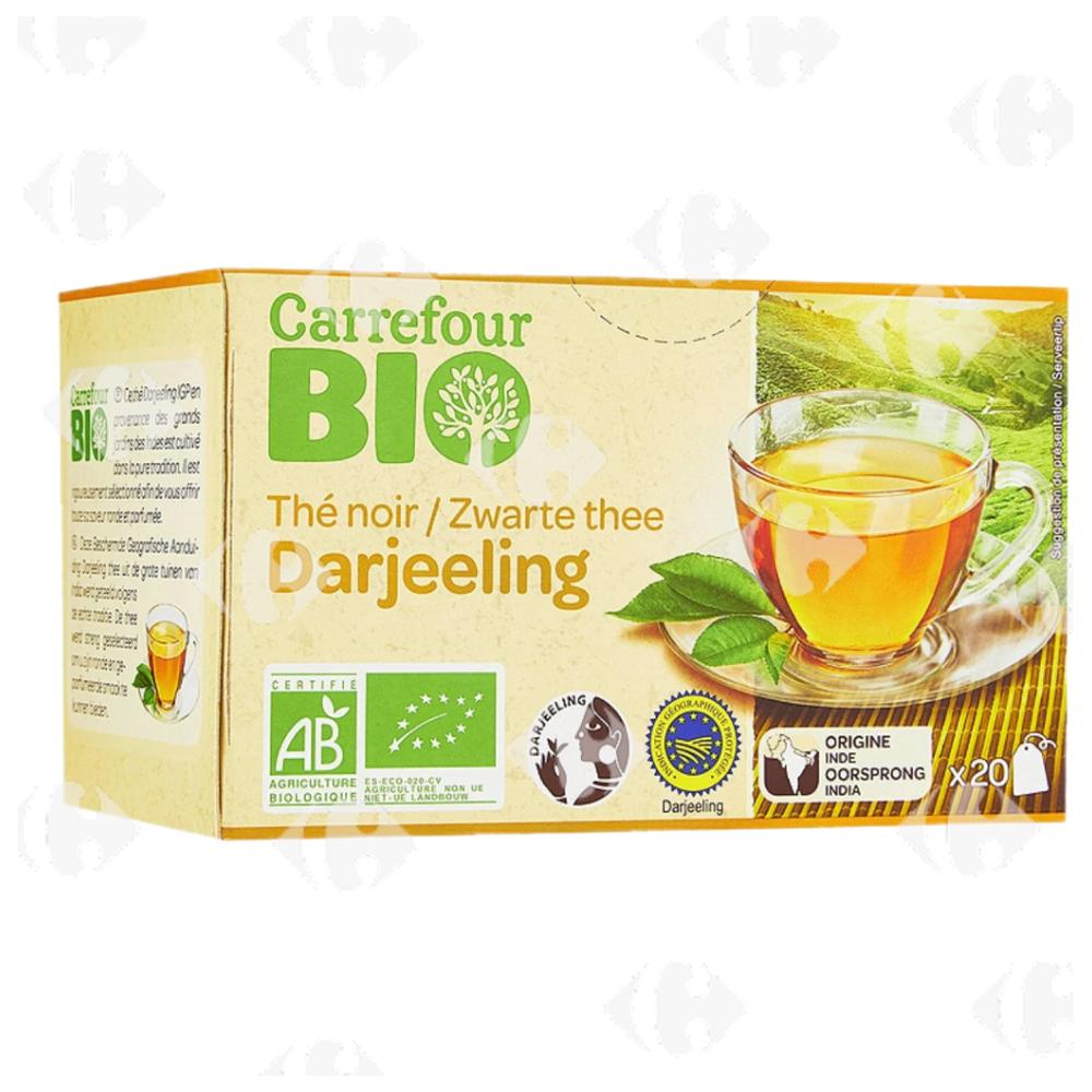 Thé Noir Bio Darjeeling Carrefour Bio 20x32g