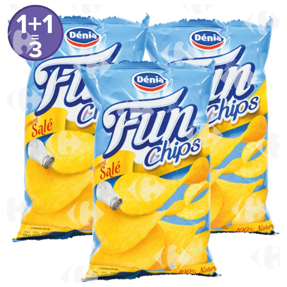 [611251] Lot Fun Chips Denia 85g x2 +1 Chips Denia 85g Gratuit
