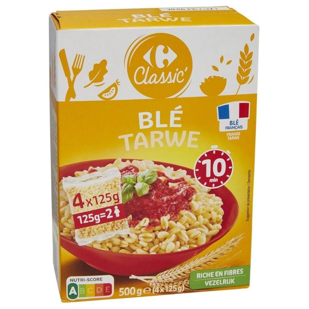 [528432] Blé Précuit 10min Carrefour Classic' 4x125g.