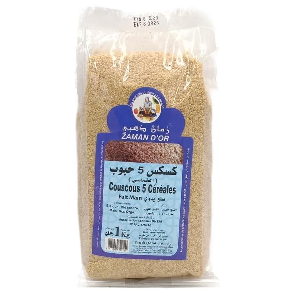 Couscous Khoumassi 5 Céréales Zaman d'Or 1kg.