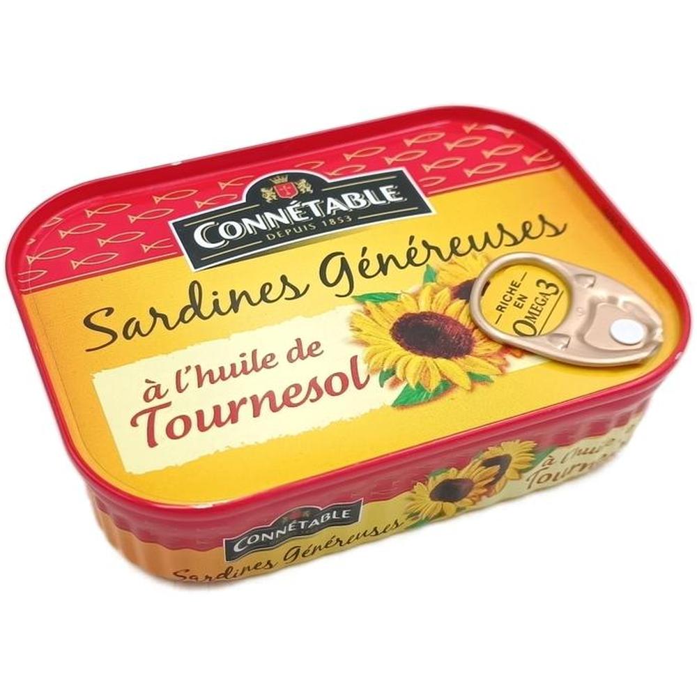 Sardine Généreuse Huile Tournesol Connétable 140g.
