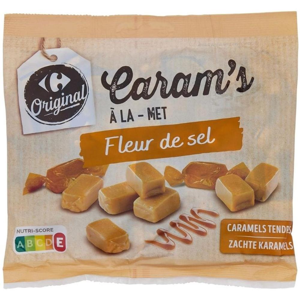 [637893] Bonbons Caramels Tendres Fleur de Sel Carrefour Original 165g