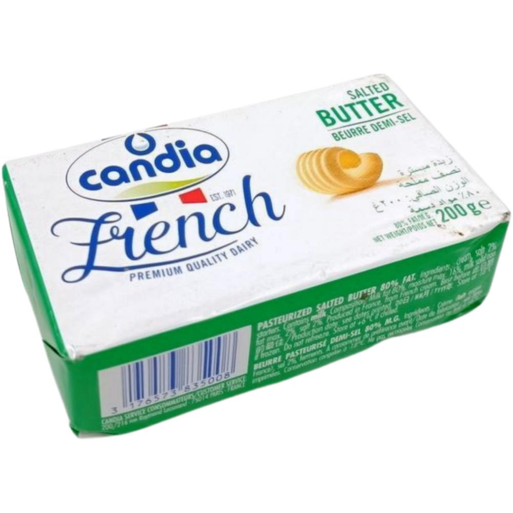 Beurre 82% de matières grasses Demi Sel Candia 200g.