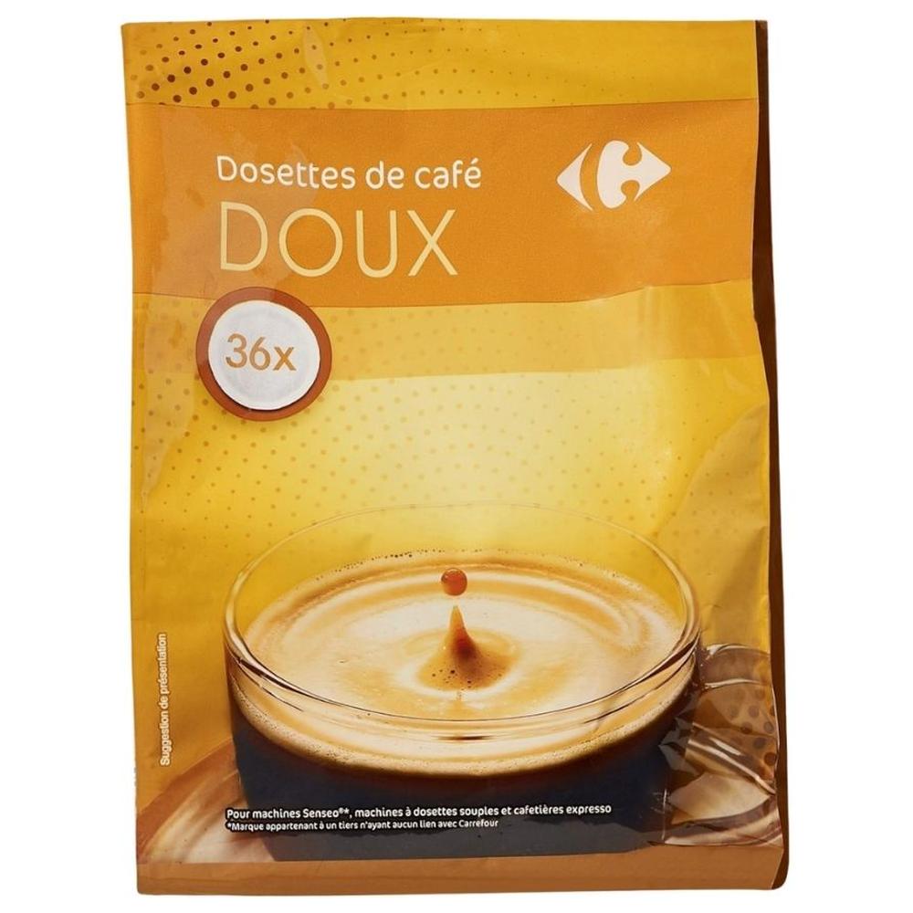 [637781] Café en Dosettes Doux Carrefour Sensation 36 dosettes