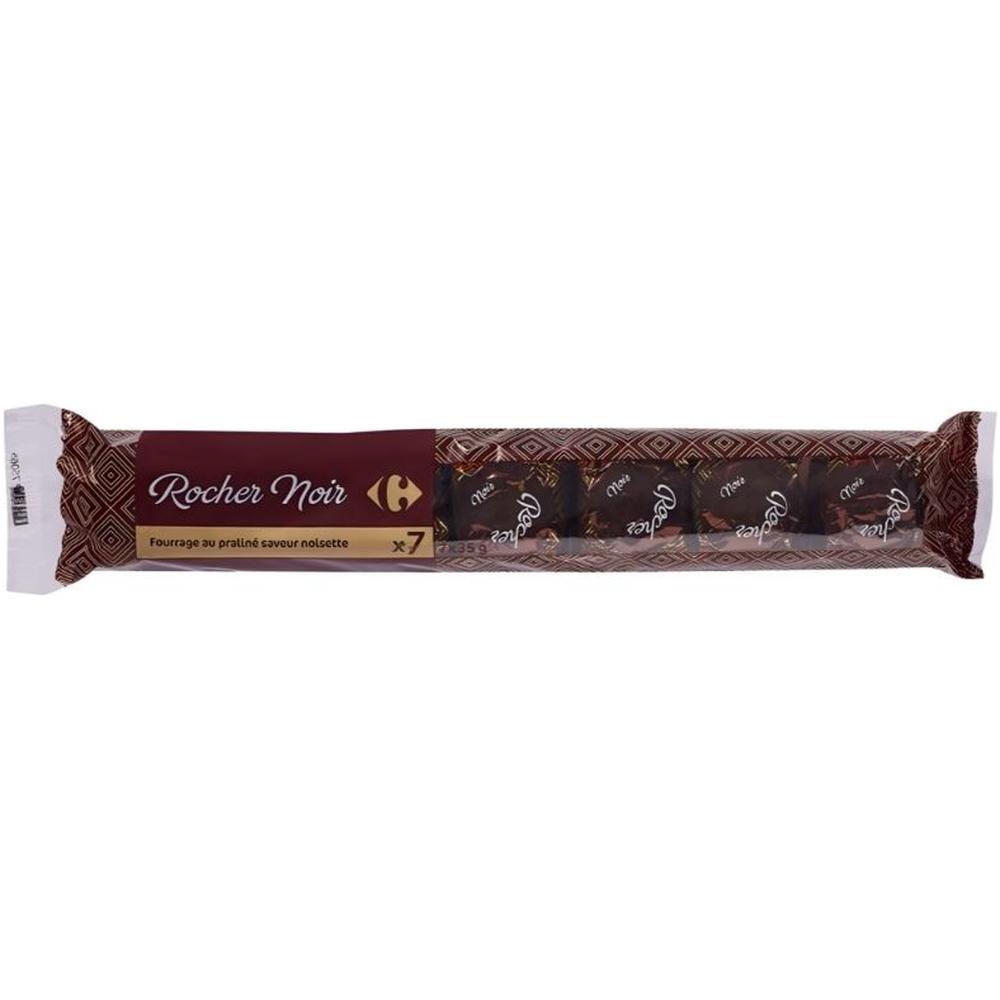 [185055] Chocolat Rocher Noir Praliné Carrefour Extra 7x35g