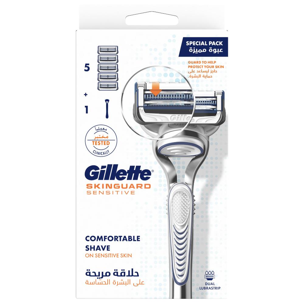 [657146] Rasoir Gillette Skinguard sensitive 2 lames + 4 recharges.
