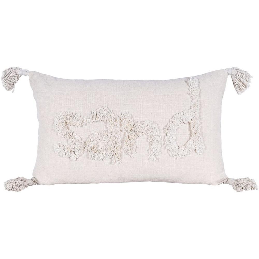 [716323] Coussin Réctangulaire Sable Brut Kasa 30x50cm