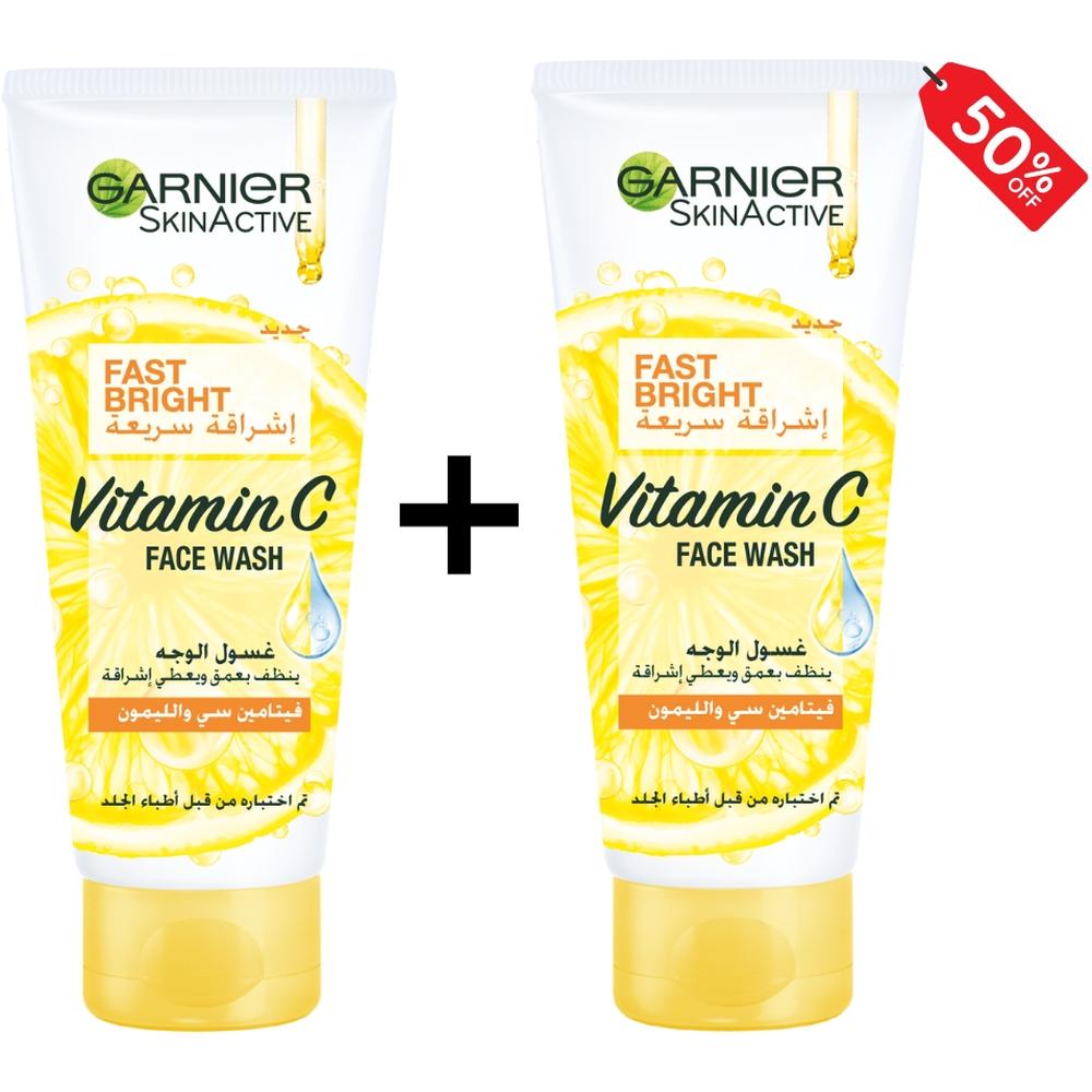 [723393] Lot 2 Gels Visage Garnier Fast Bright 100ml 2ème à -50%