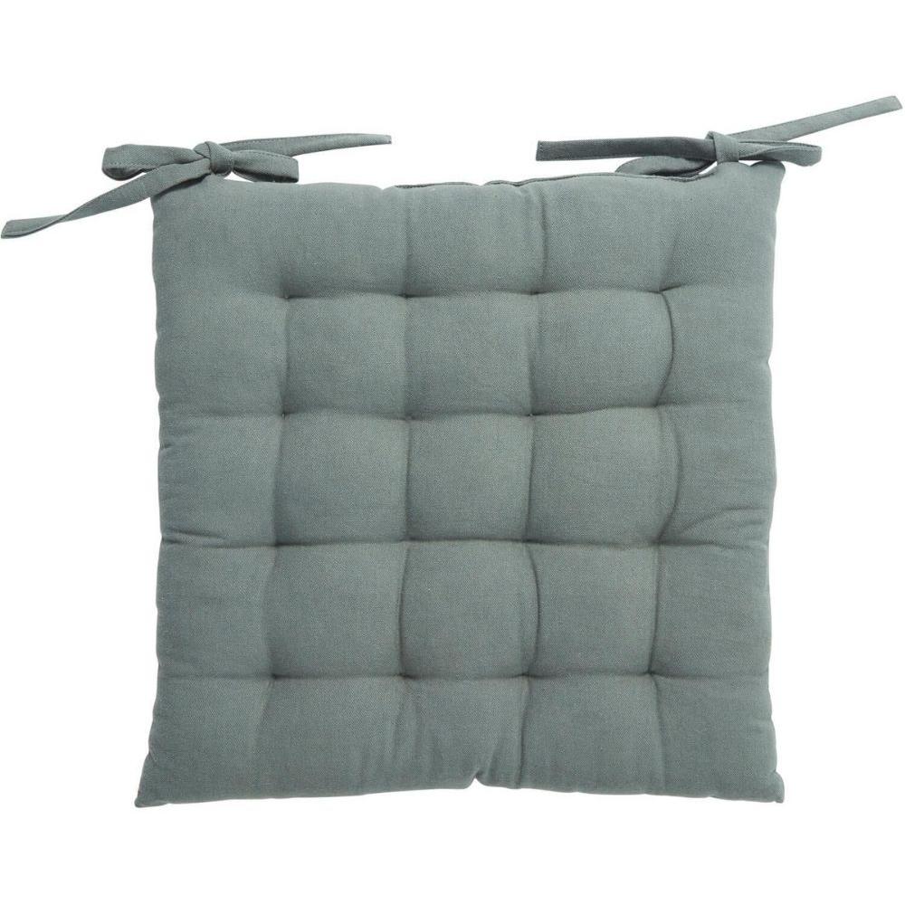 [690461] Galette Chaise Uni Kaki Tex Home 38x38 cm