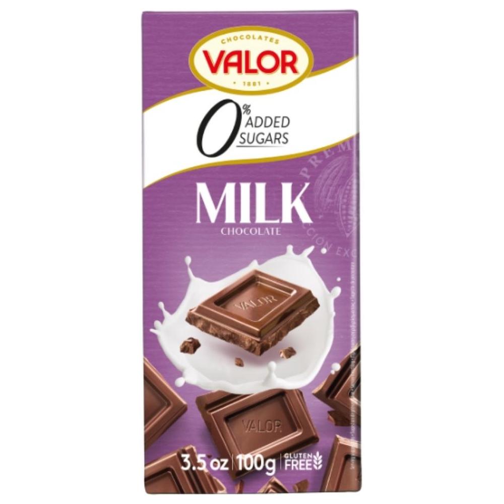 Tablette Chocolat au Lait Sans Sucre Valor 100g