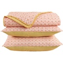 Quilt Décoratif en Rose et Jaune 240x220cm 