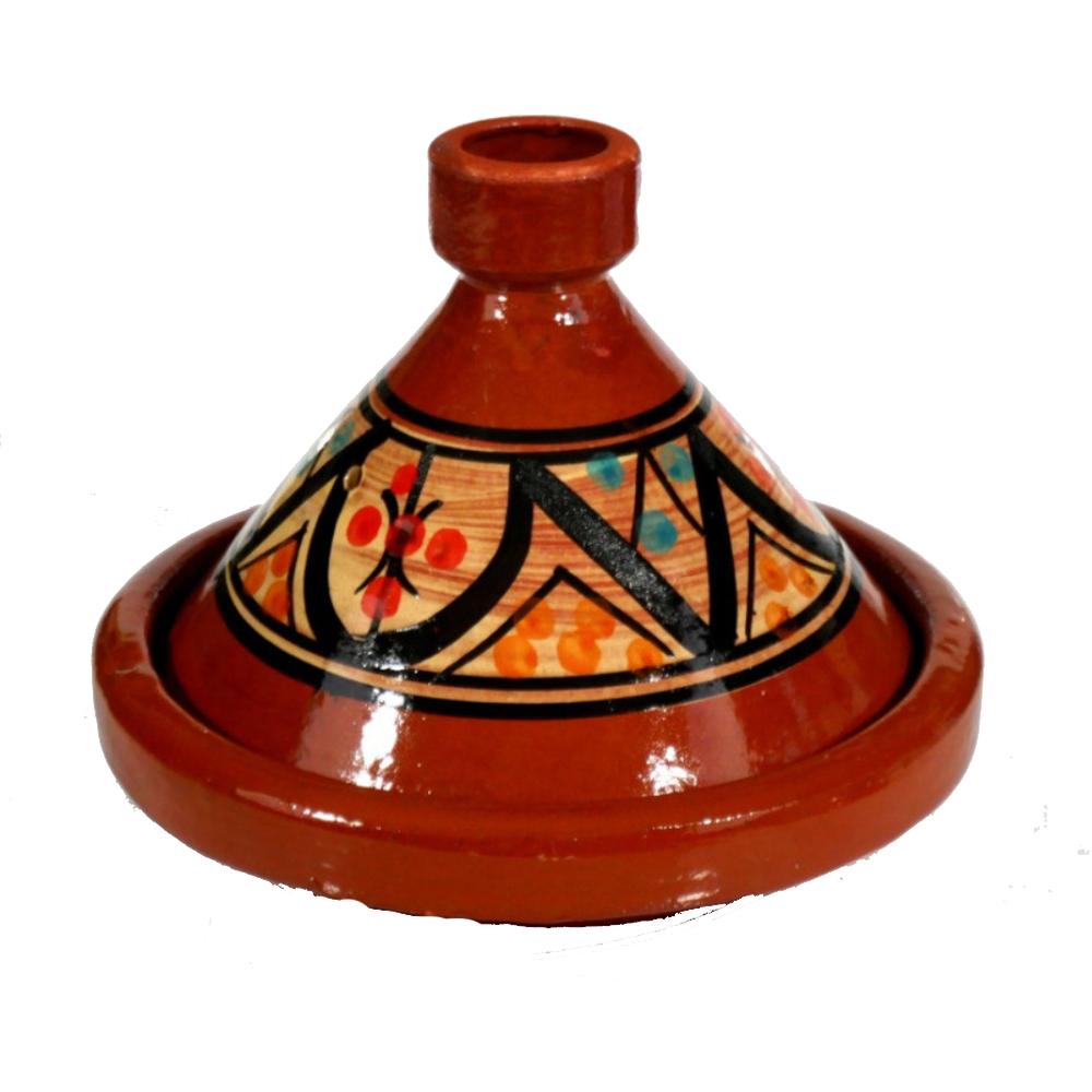 [571404] Tajine Terre Cuite Rouge avec Motif en Couleur N°1