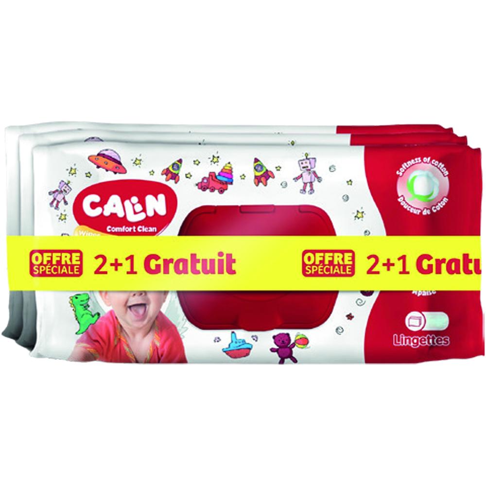 [645088] Pack Trio Lingettes Câlin 60 unités 2+1 Gratuit