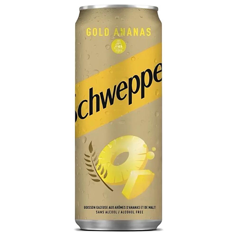 [718502] Boisson Gazeuse Aux Arômes d'Ananas et de Malt Schweppes Canette 25cl