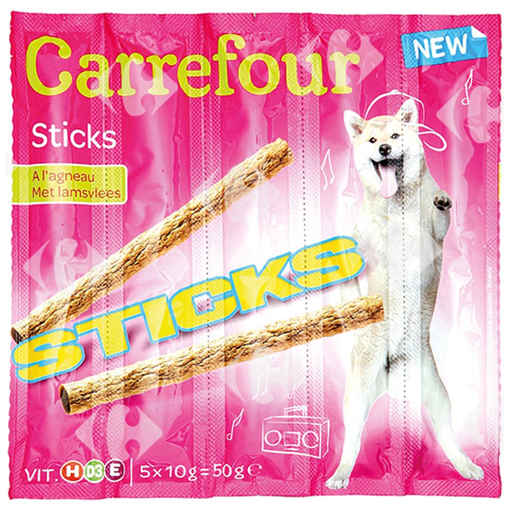 Batonnêts pour Chiens à l'Agneau Carrefour 5x10g