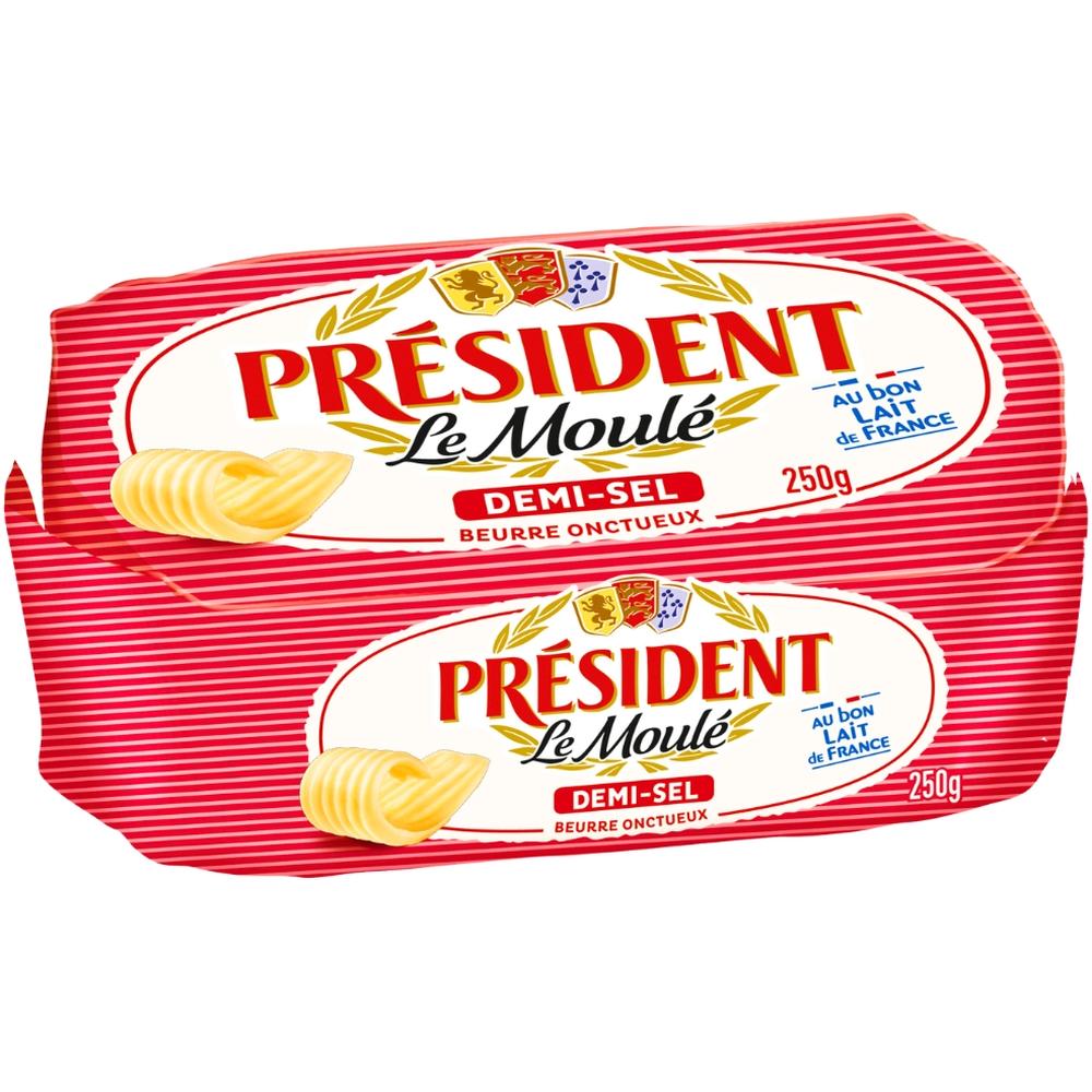 Beurre Moulé Demi-Sel Président 250g
