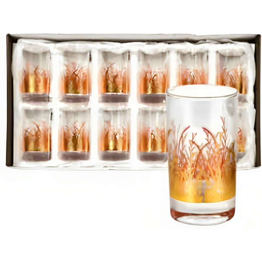 Verre à Thé Doré Motif Herbe Island 15cl 12 pièces