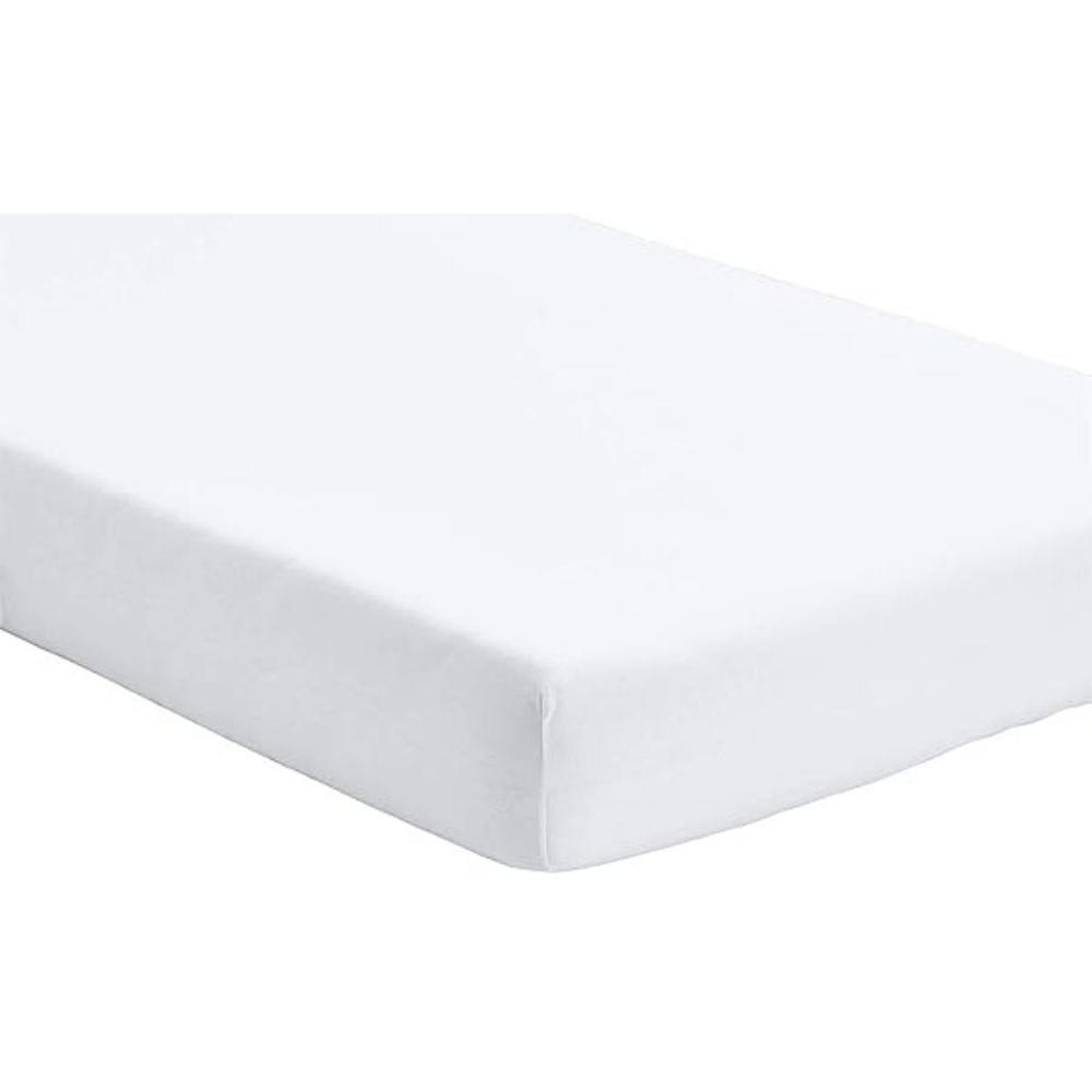 [703228] Drap Housse Percal Blanc Tex Home 140x200 cm