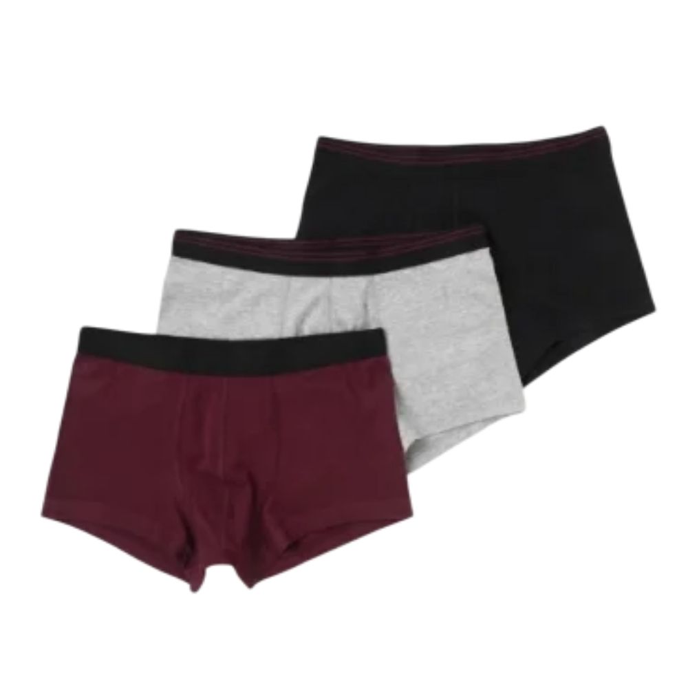 Lot 3 Boxers Unis Homme Noir