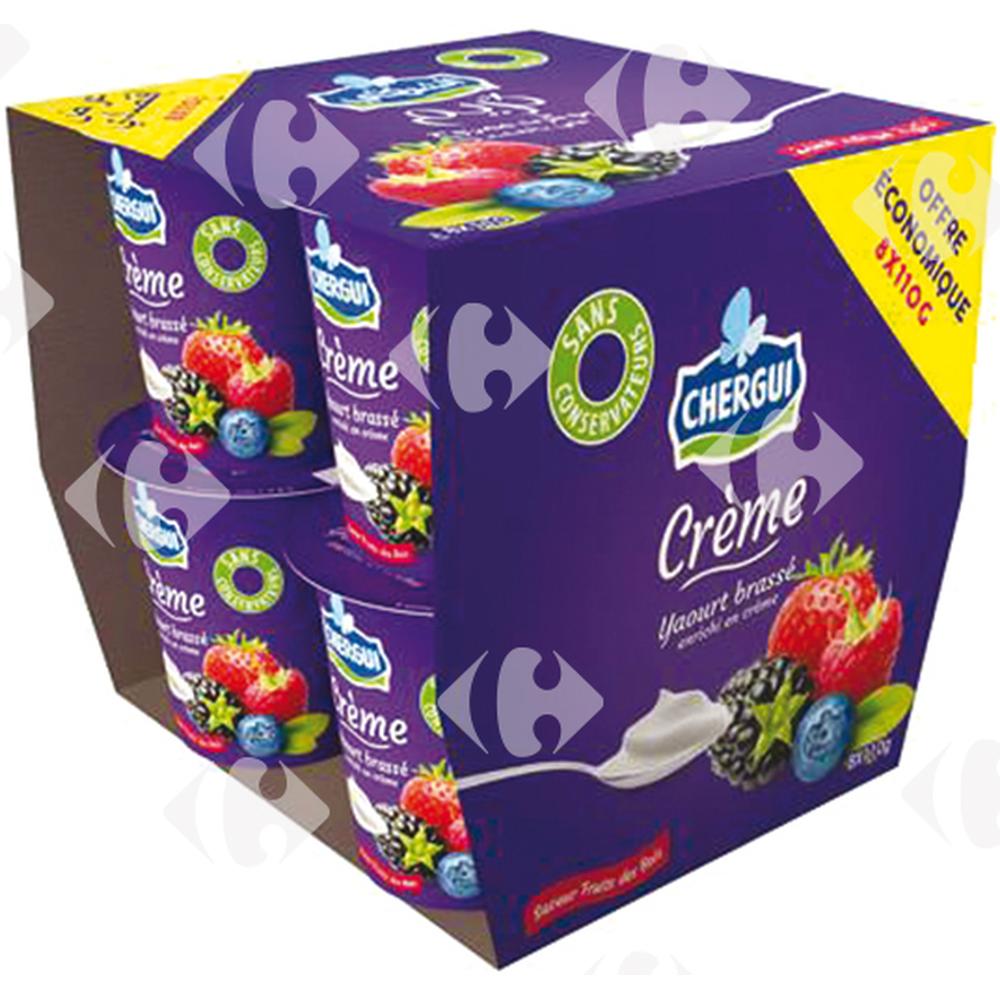 Pack Yaourt Brassé Fruit des Bois Crème de Chergui 8x110g.