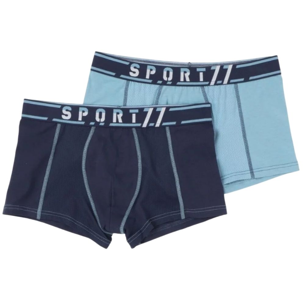 Lot 2 Boxers Homme Sport Marine