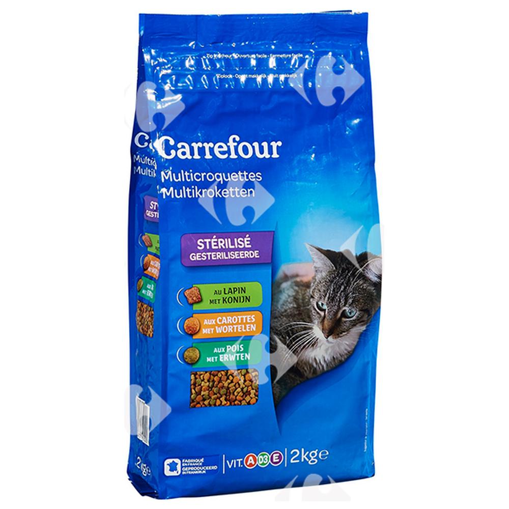 Croquettes Lapin et Légumes pour Chats Stérilisés Carrefour 2kg