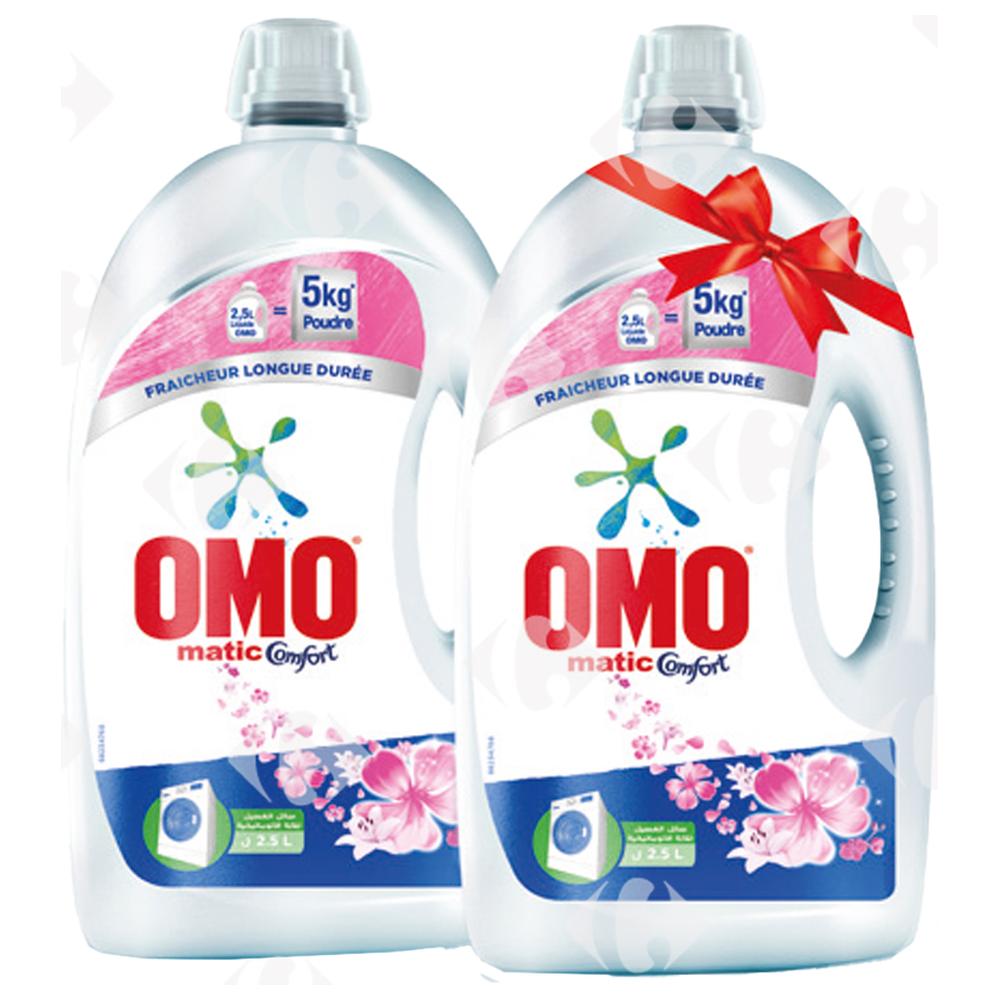 Pack 2 Lessives Liquides OMO Couleur 2,5L