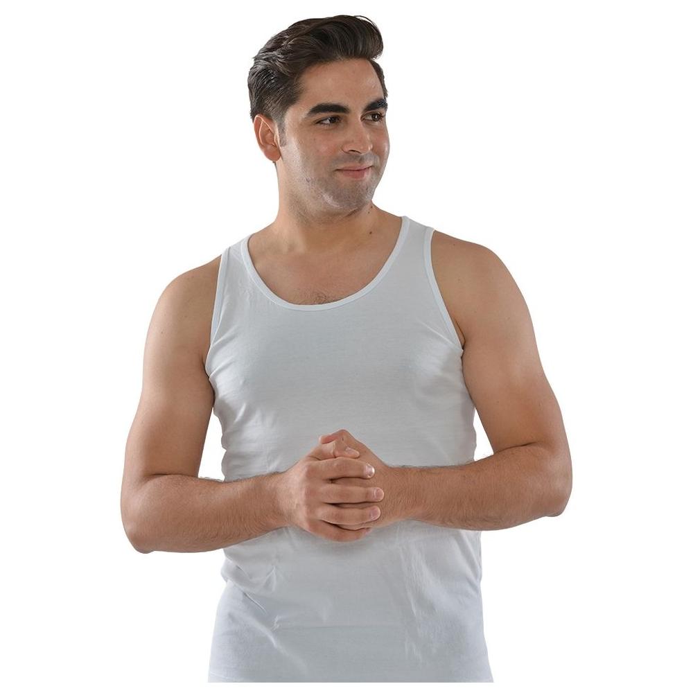 Débardeur Homme Col Rond Blanc - Taille L