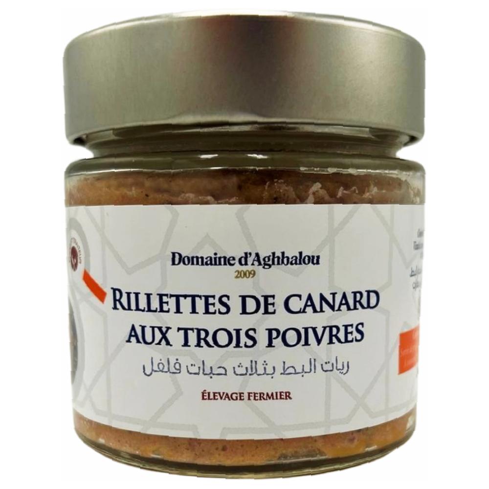 [662374] Rillettes de Canard aux Trois Poivres Domaine d'Aghbalou 160g