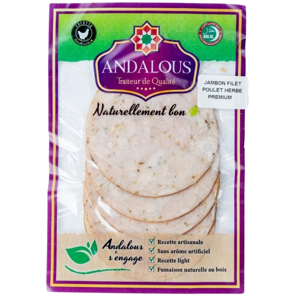 [566704] Jambon de Filet aux Herbes - Charcuterie - Andalous 100g.