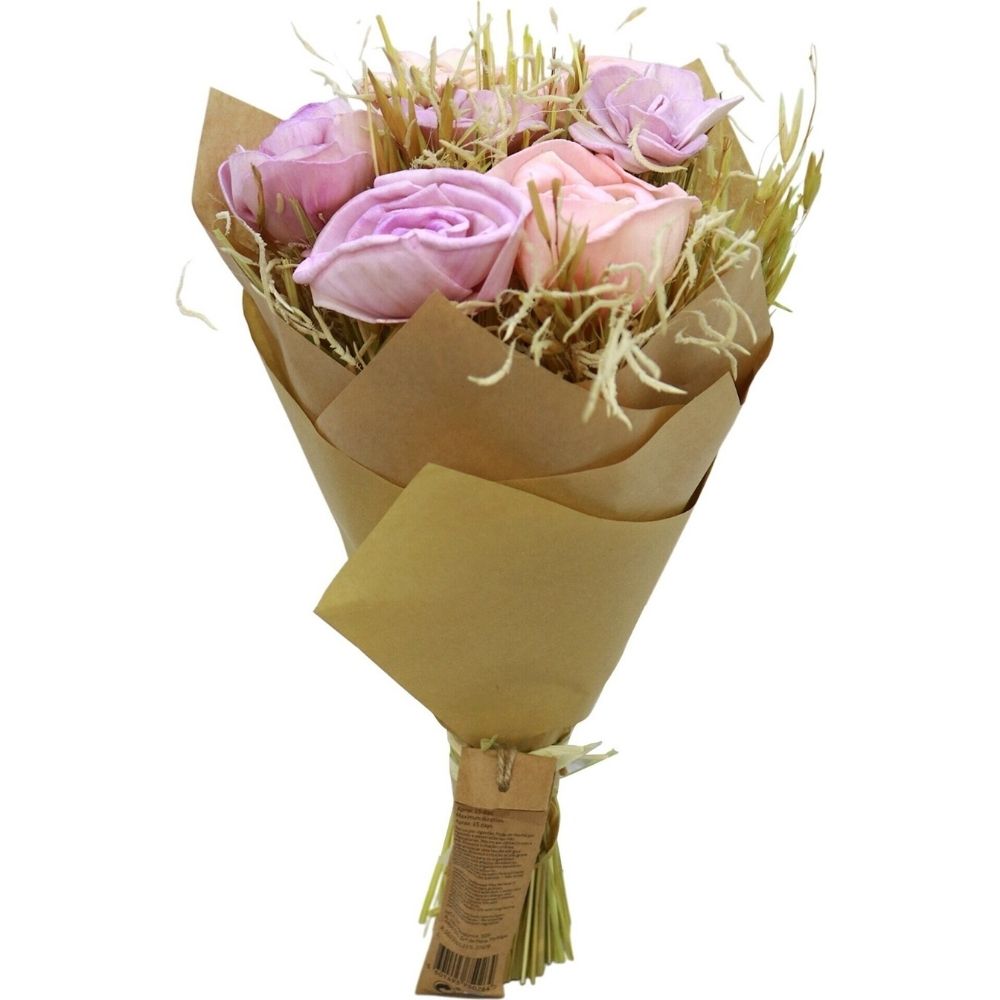 Fleurs Artificielles Roses Enveloppées Kasa 30cm