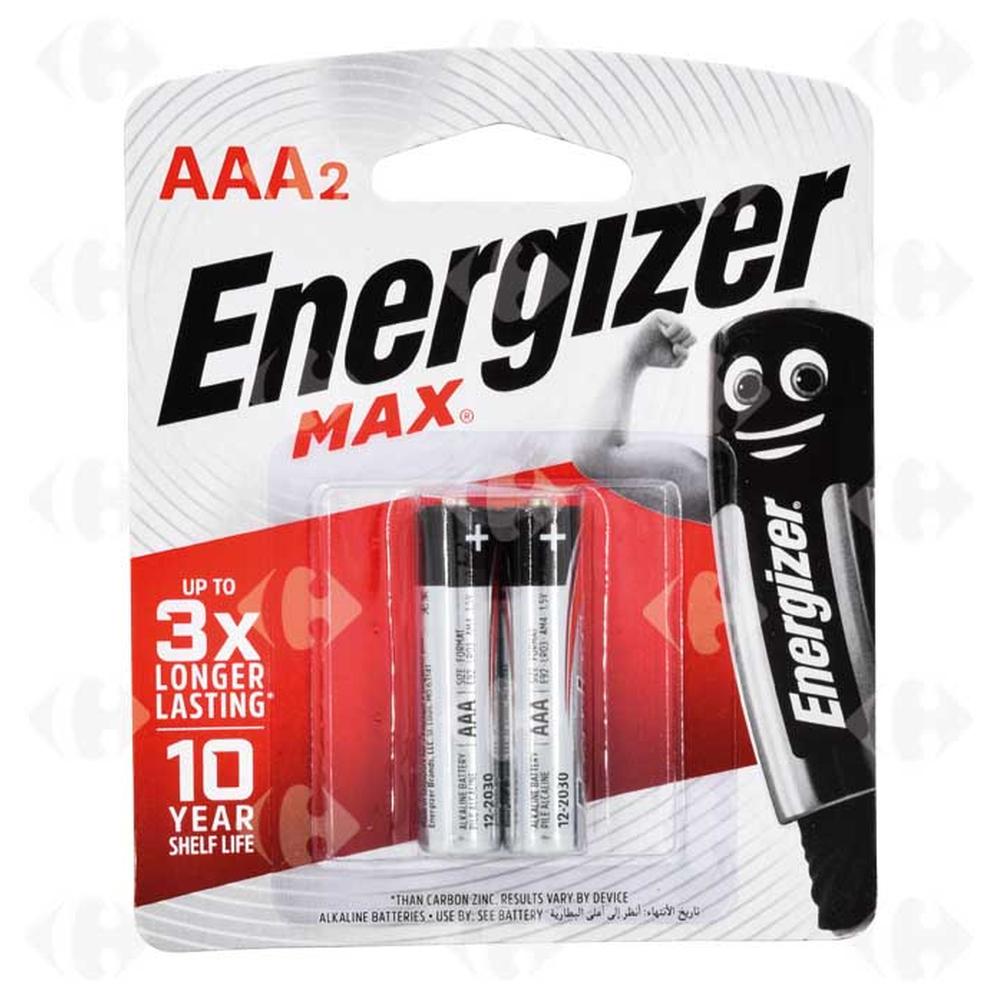 [359945] Piles AAA Max Energizer 2 unités.