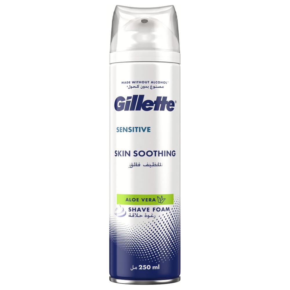 Mousse à Raser Peau Sensible Apaisante à l'Aloe Vera Gillette 200ml
