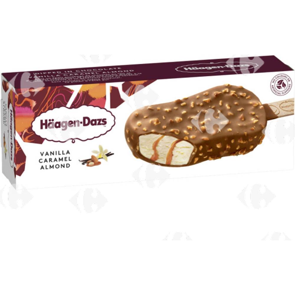 Bâtonnet glace vanille caramel amande Häagen-Dazs 80ml