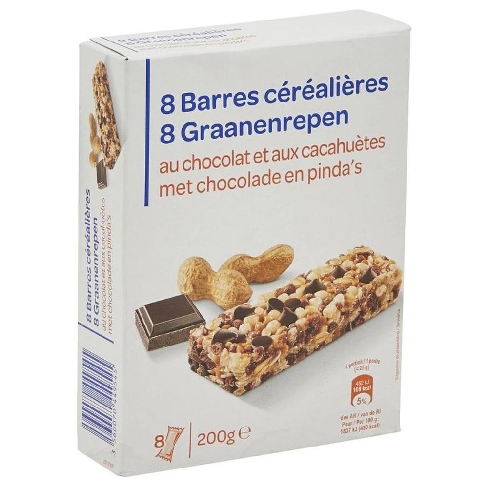 Barres Céréales Cacahuètes Chocolat Simpl 8x25g