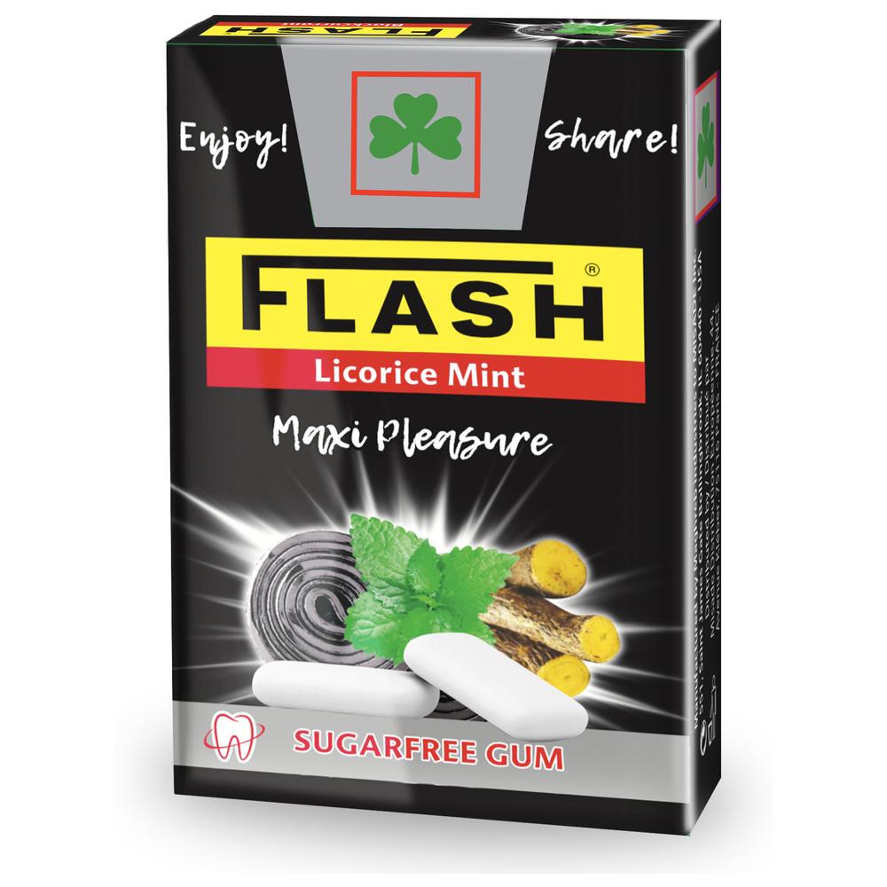 Chewing-Gum Reglisse Menthe Flip-Top Flash 25g