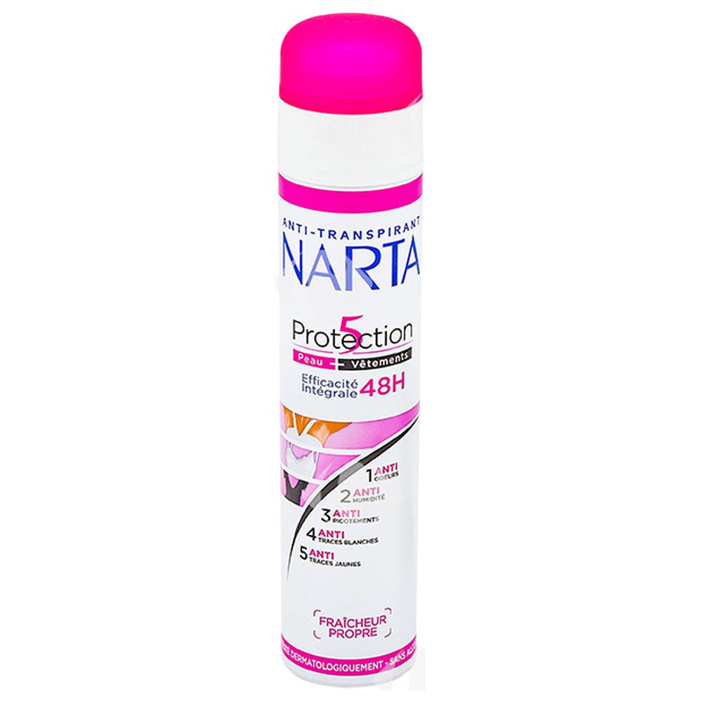 Atomiseur Anti-Transpirant 5 Protection Sans Paraben Narta 200ml.