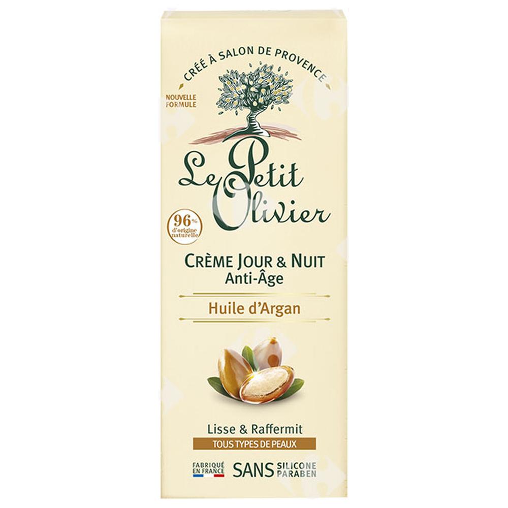 Crème Jour et Nuit Anti-âge Huile Argan Le Petit Olivier 50ml