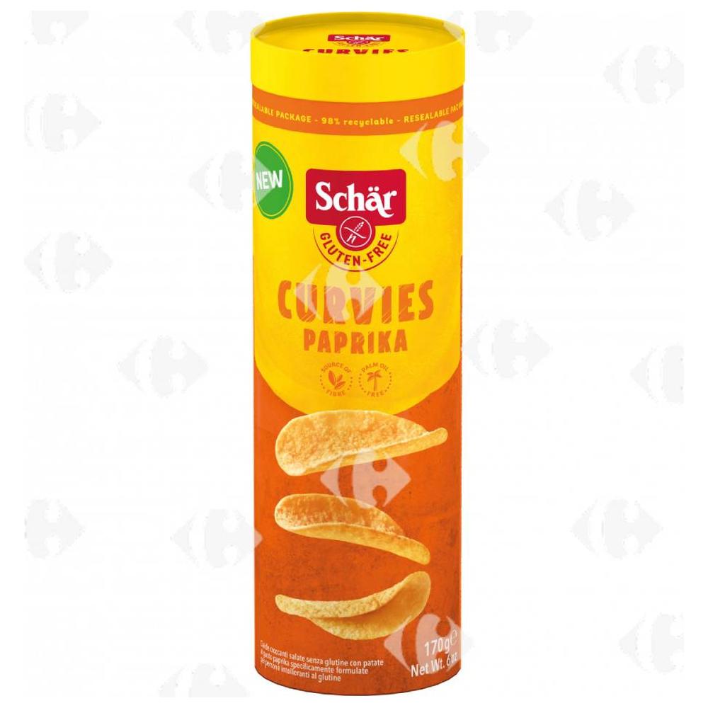 [668082] Chips Tuiles Curvies Paprika Sans Gluten Schär 170g