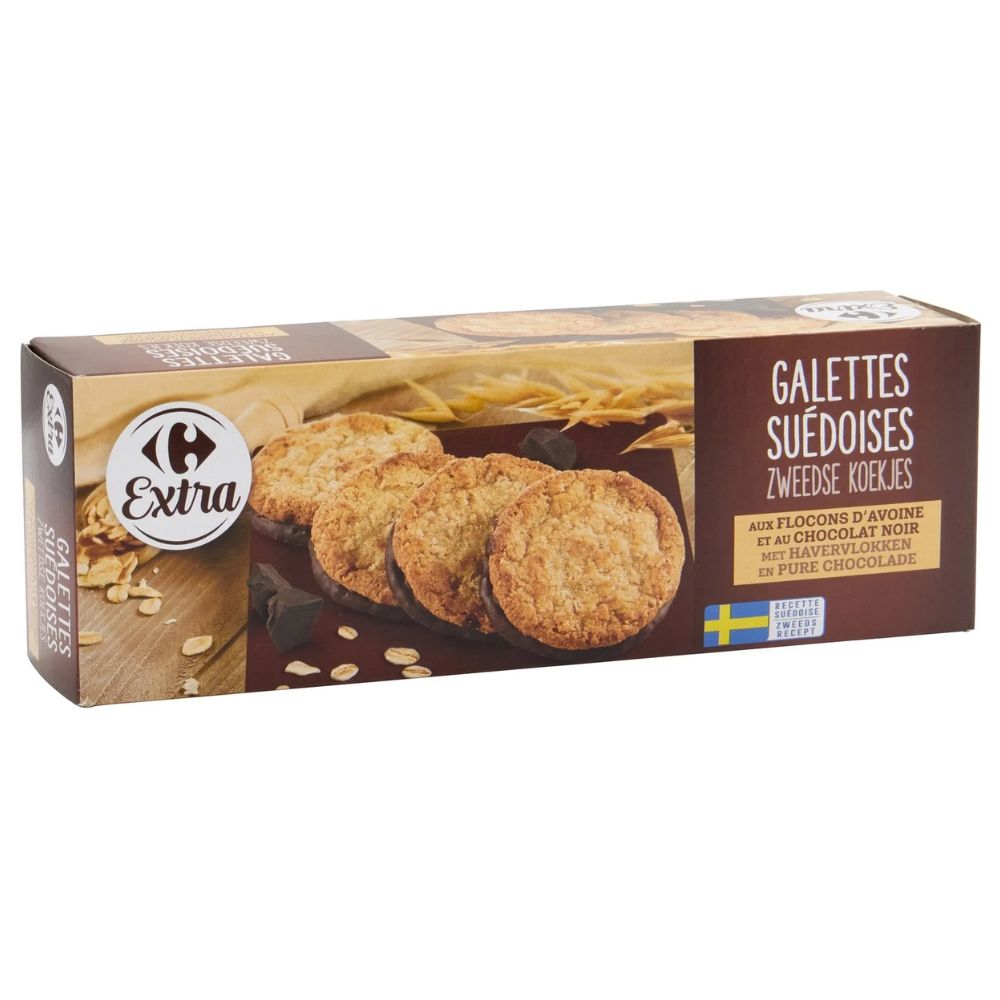 [571032] Galettes à l'Avoine au Chocolat Noir Carrefour 150g