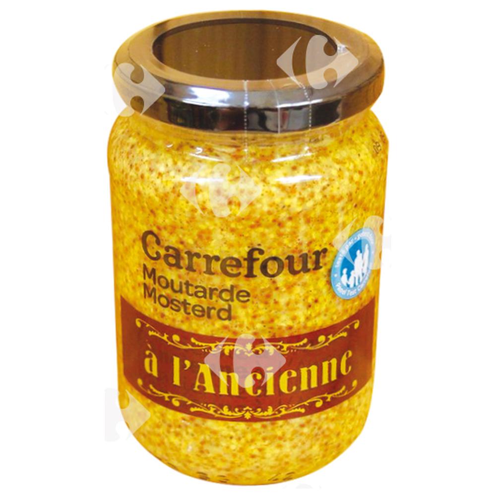 [404809] Moutarde à L'ancienne en Bocal Carrefour 350g
