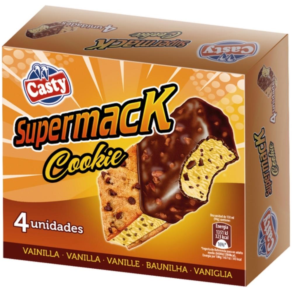[714574] Pack Glace Supermack Cookie Casty 4 unités 150ml