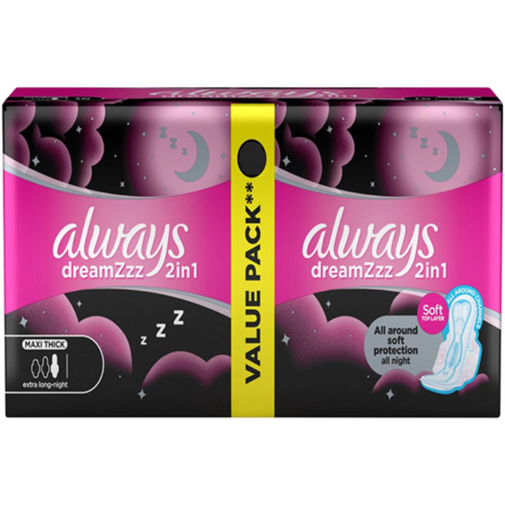 [659344] Serviettes Hygiéniques Maxi Thick Extra-Long Night Always 14 unités.
