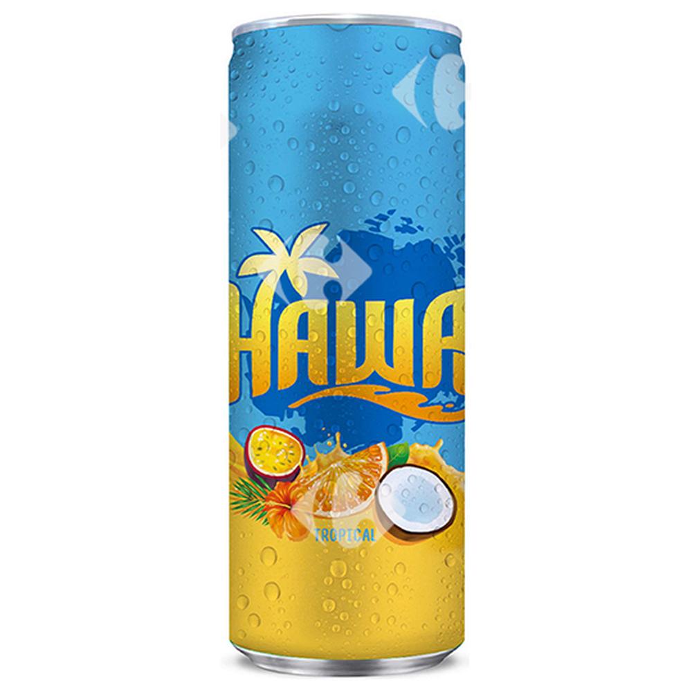 Boisson gazeuse Hawai tropical canette 25cl.