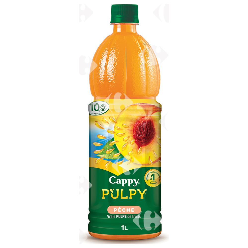 [612592] Jus Pulpy Cappy pêche bouteille 1L.