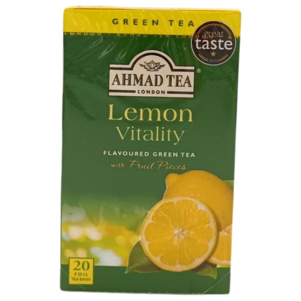 Thé Aromatisé en Sachets Citron Vitality Ahmad Tea 20 unités