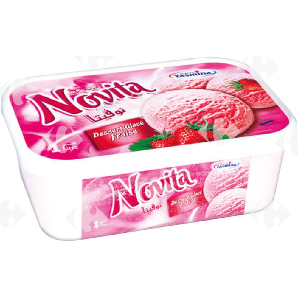 Crème Glacée Fraise Novita 1L.