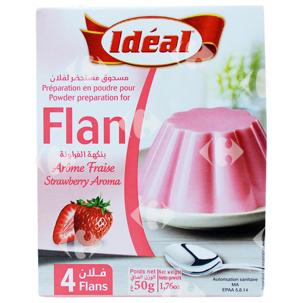 Flan à Préparer Fraise Idéal 50g