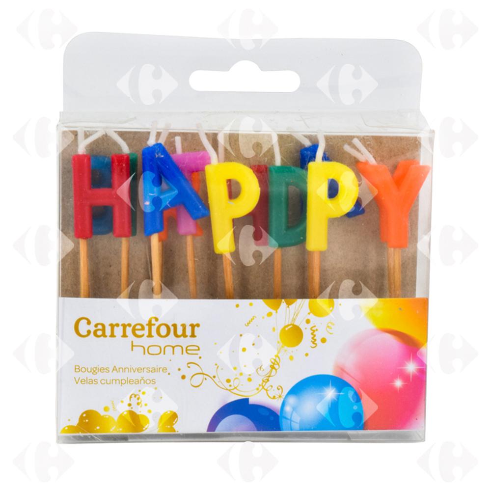 Bougie Happy Birthday Carrefour Home